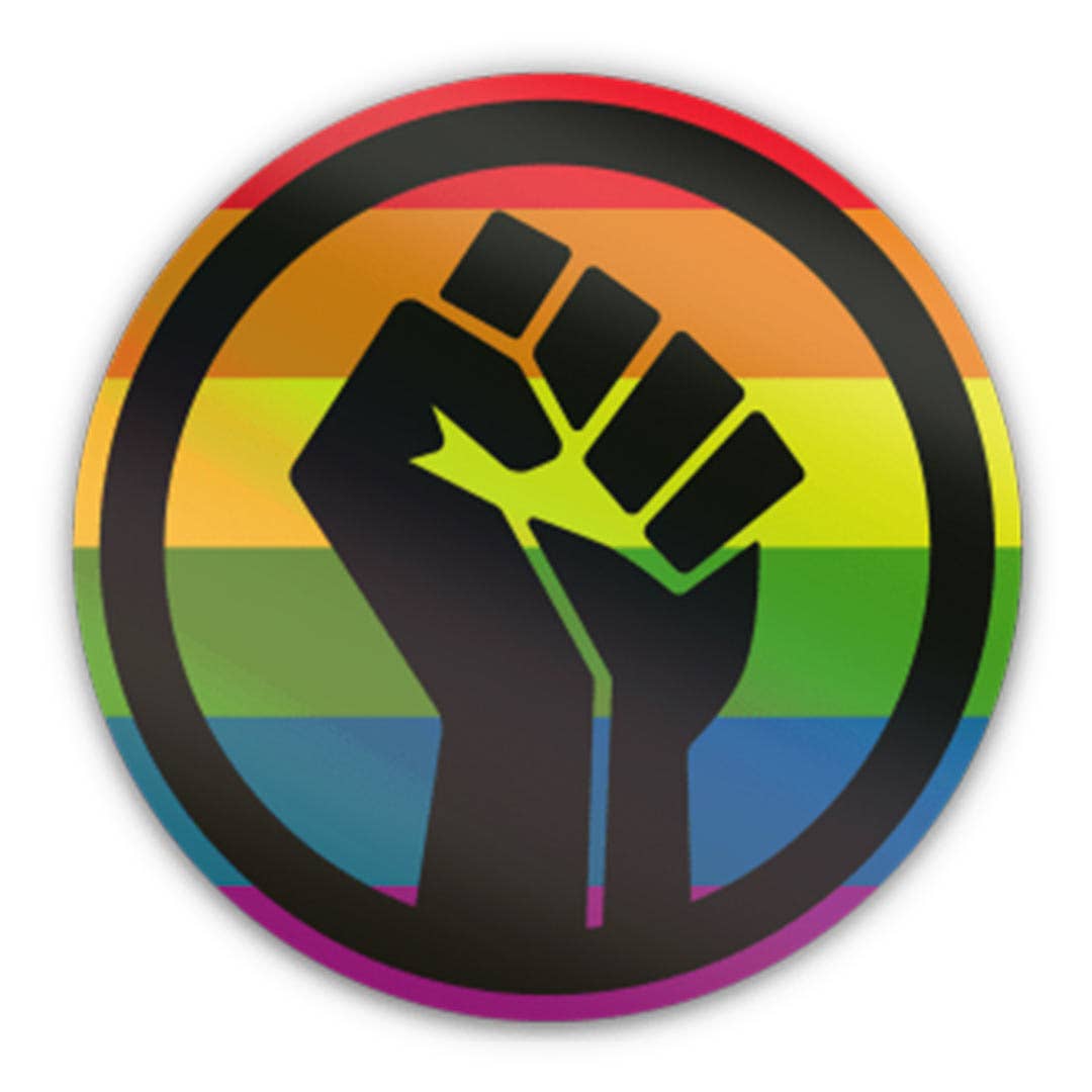 Black Lives Matter Pride Fist Sticker - Holographic