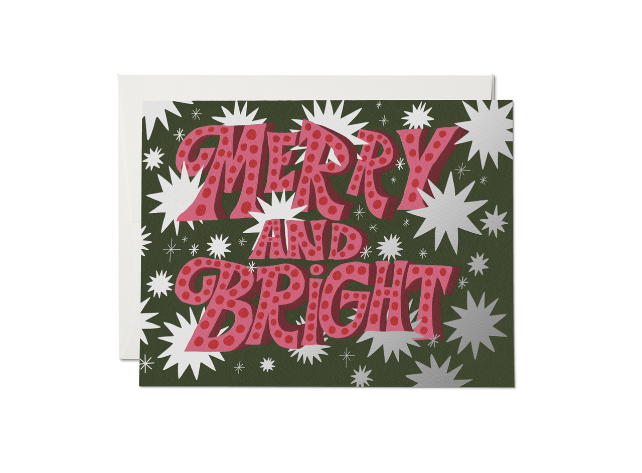 Sparkling Merry holiday greeting card: Singles