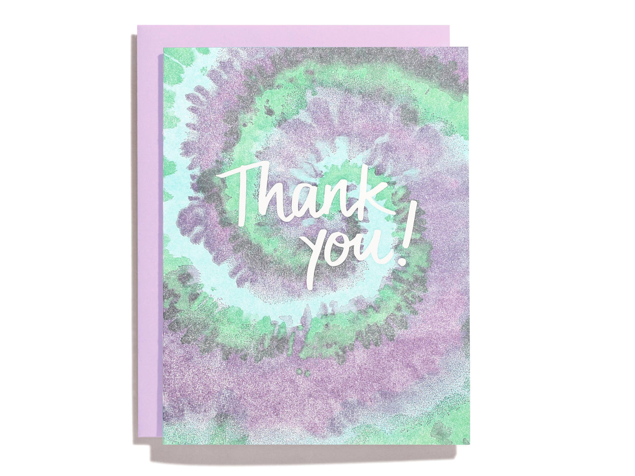 Tie Dye Thank You - Letterpress Greeting Card