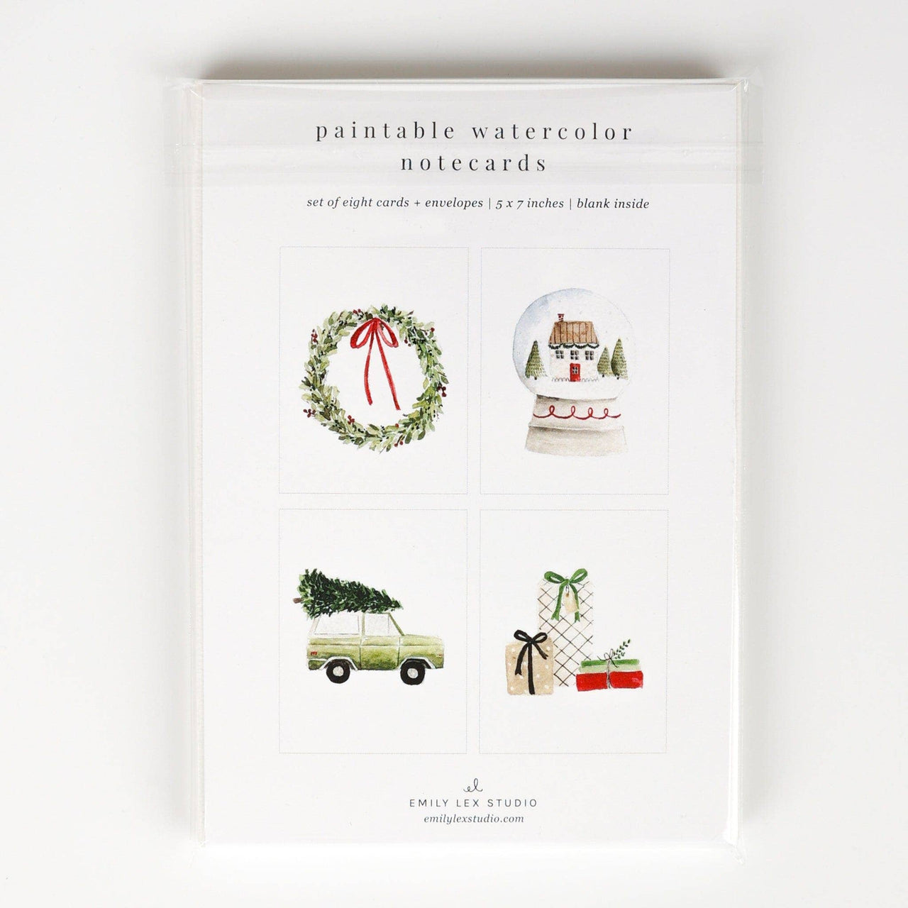 Christmas Cheer Paintable Notecards