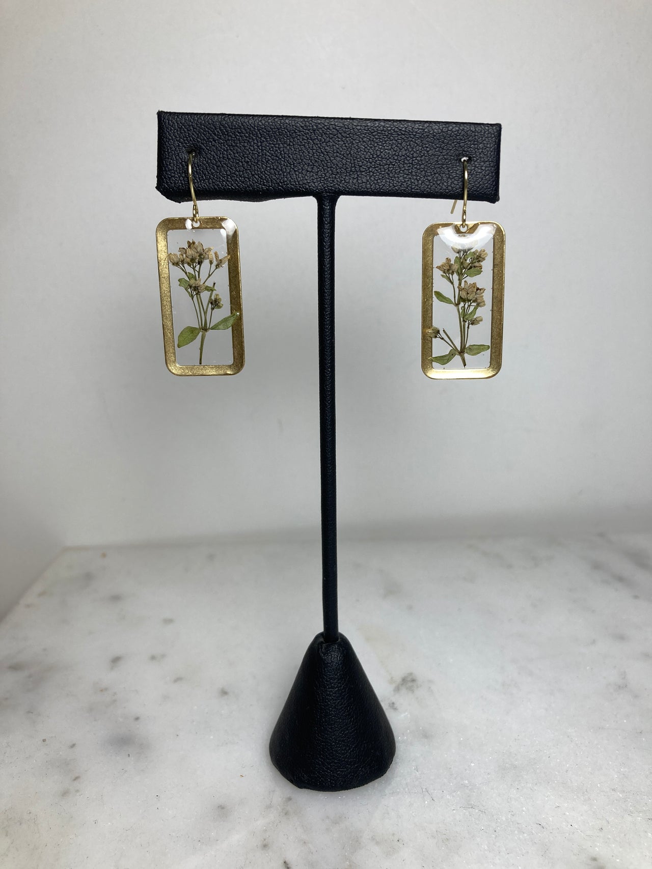 Northern Bedstraw Rectangular Earrings