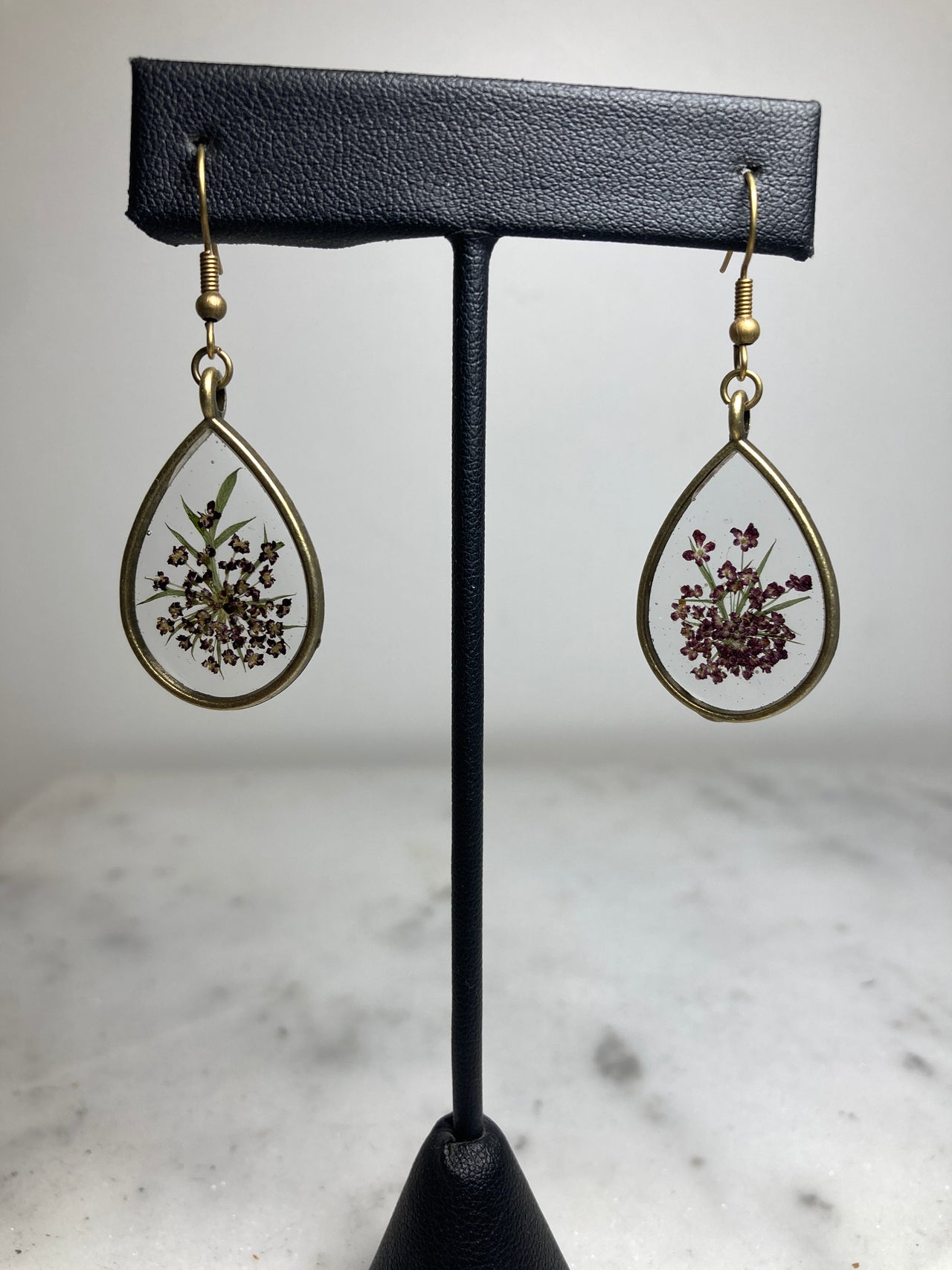 Lace Flower Teardrop Earrings