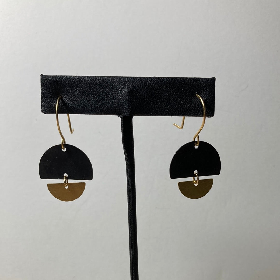 Black Mushroom Earrings