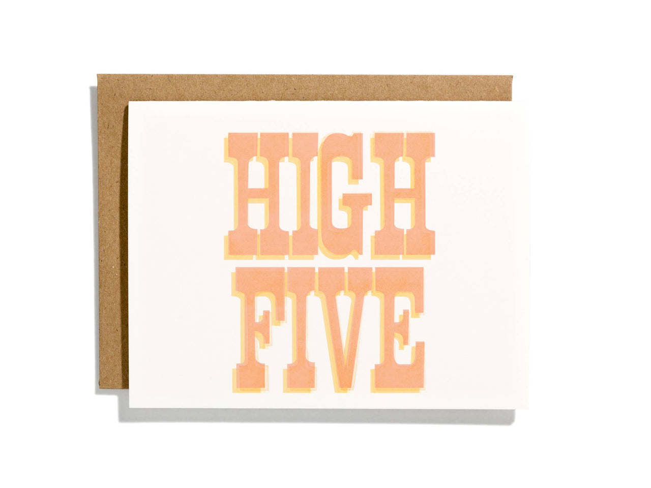 High Five - Letterpress Greeting Card