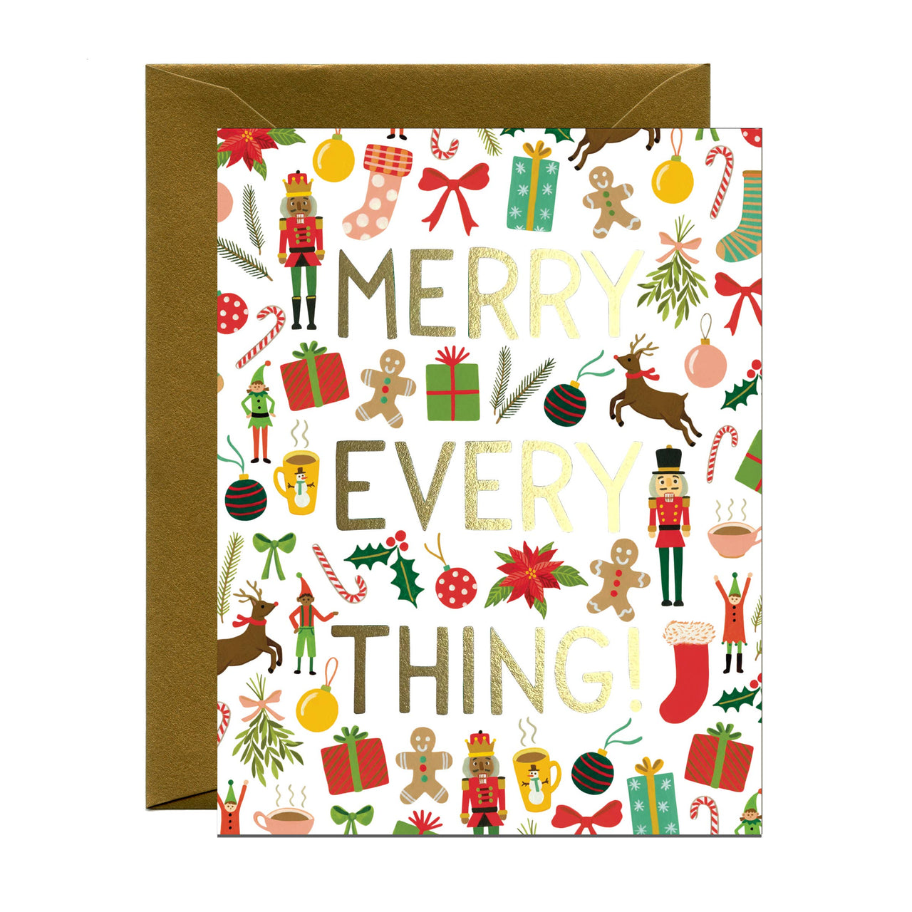 Merry Everything Christmas Holiday Card *Foil Stamped*