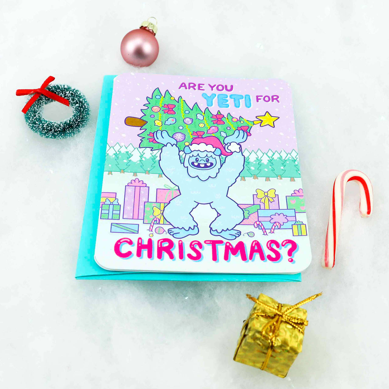 Are You Yeti For Christmas Winter Holiday Card