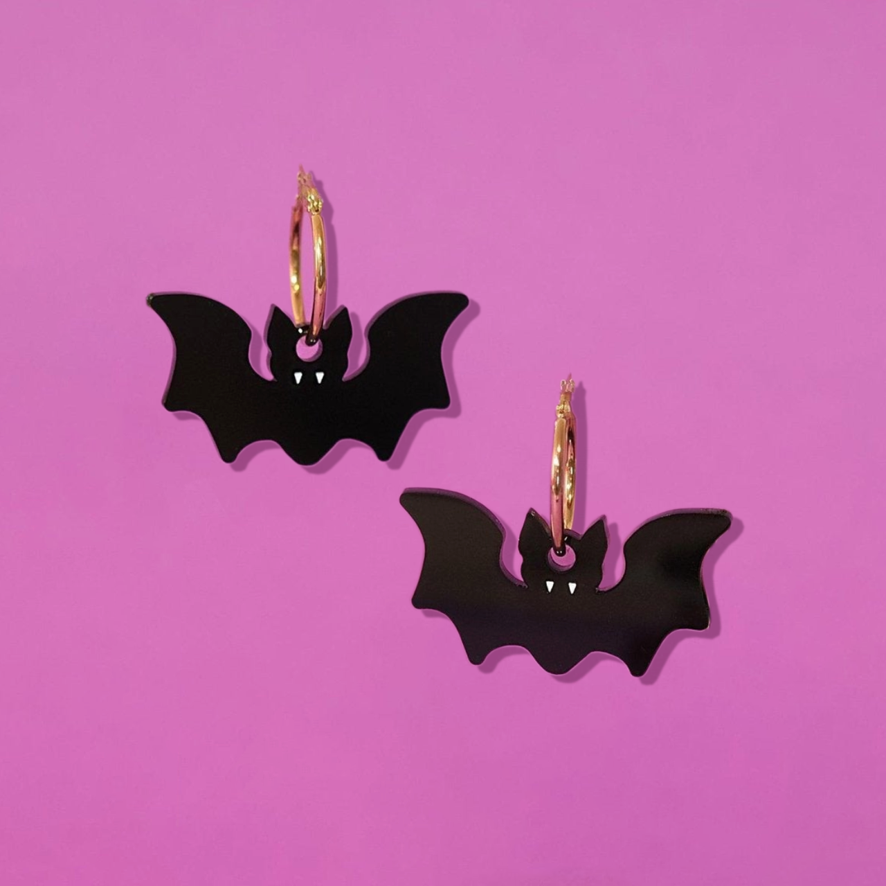 Bat Hoop Earrings