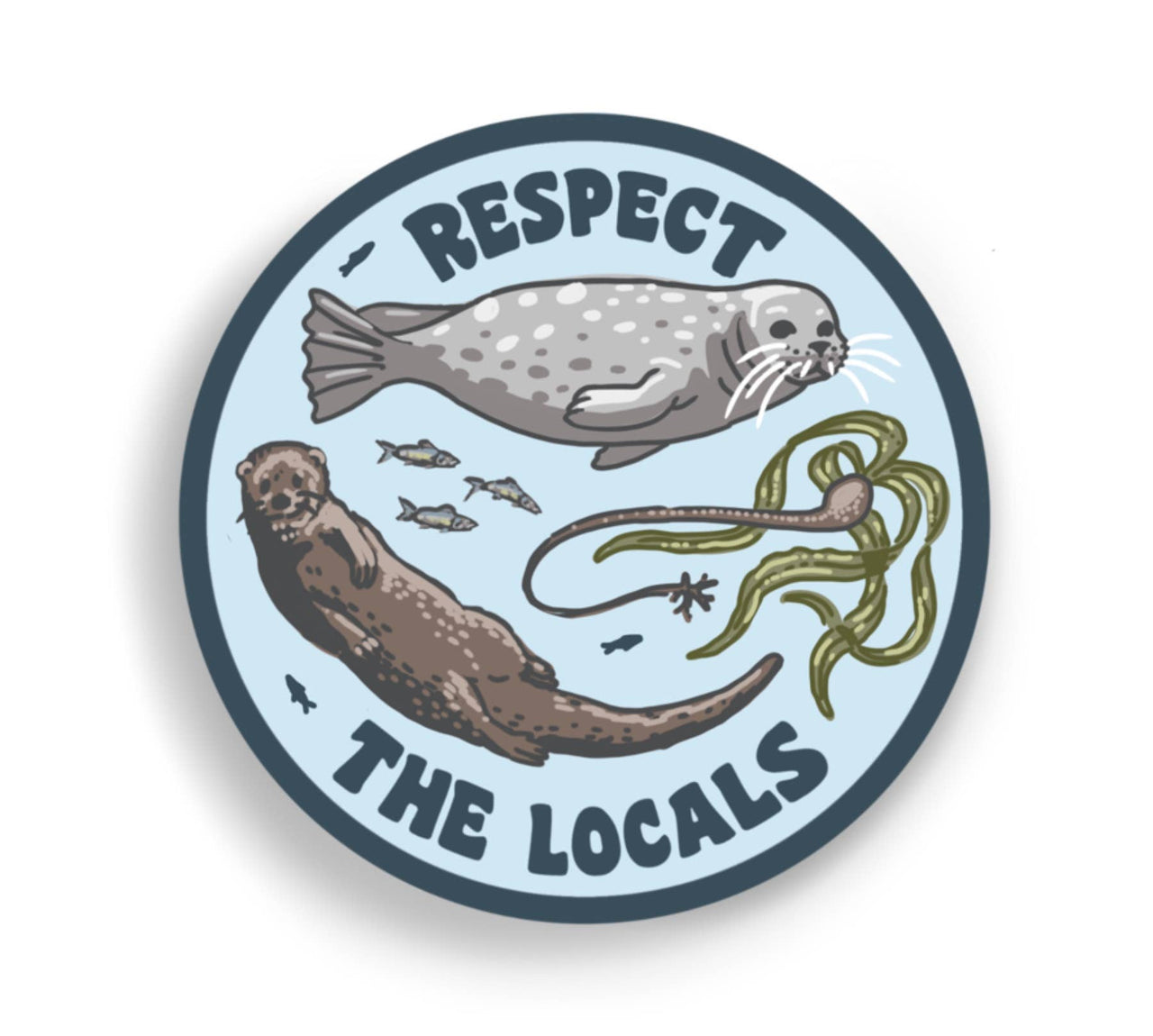 Respect the Locals Ocean Sticker