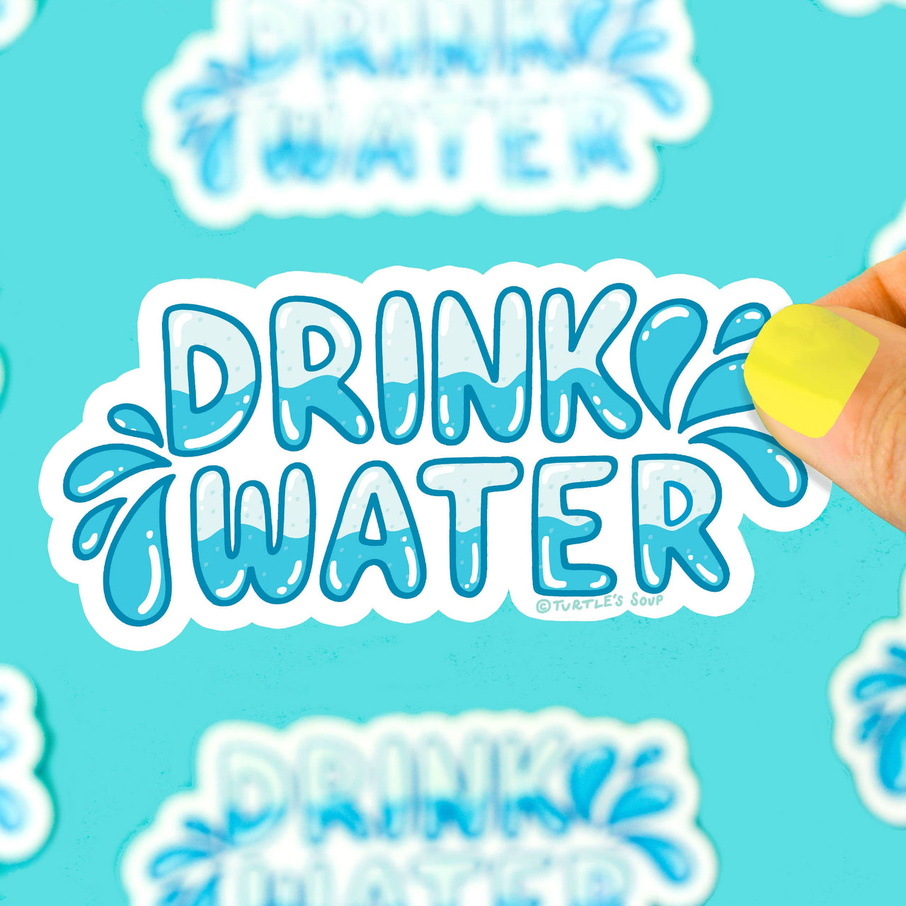 Drink Water Reminder Stay Hydrated H2O Vinyl Sticker