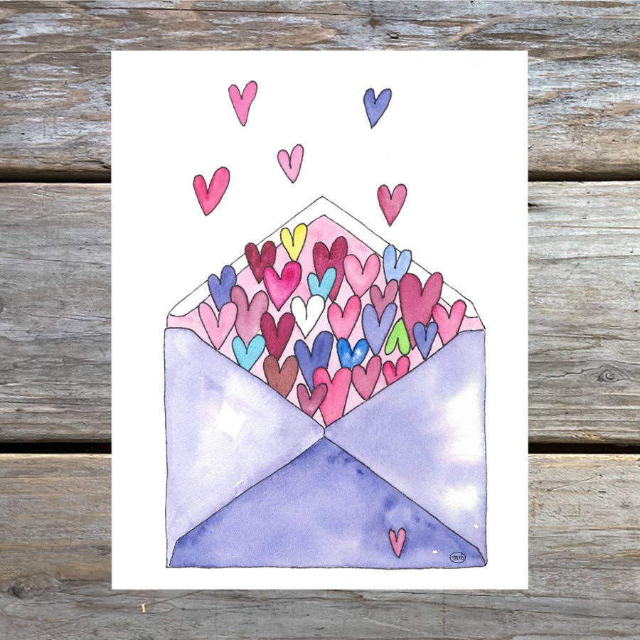 Handful of Hearts Valentine's Note Card