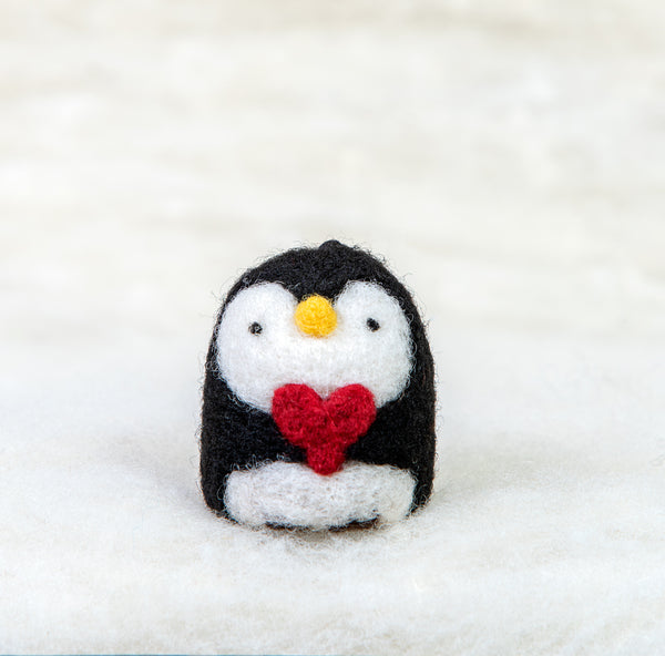 Penguin with Heart Ornament