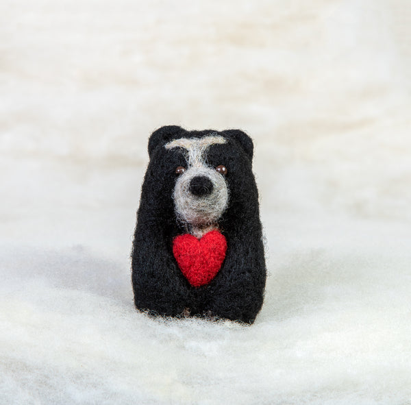 Spectacled Bear with Heart Ornament