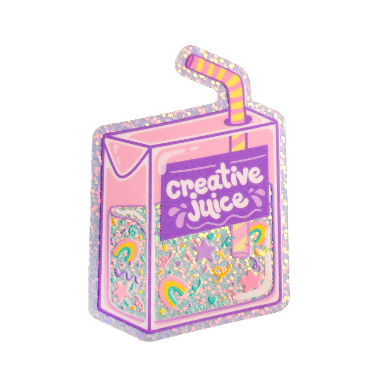 Creative Juice Box Dreamy Liquid Vinyl Sticker (Glitter)