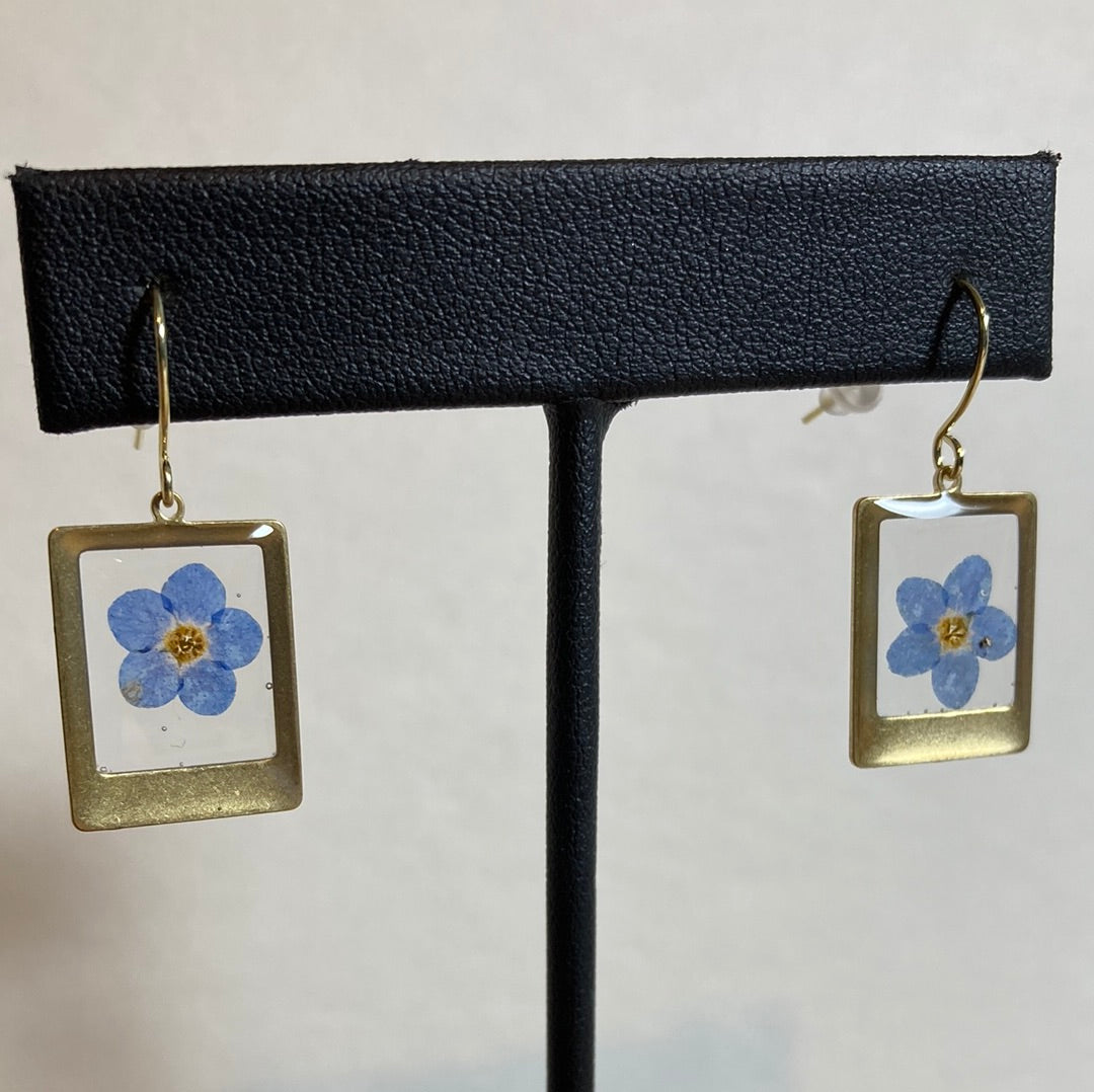 Forget-Me-Not Bronze Polaroid Earrings