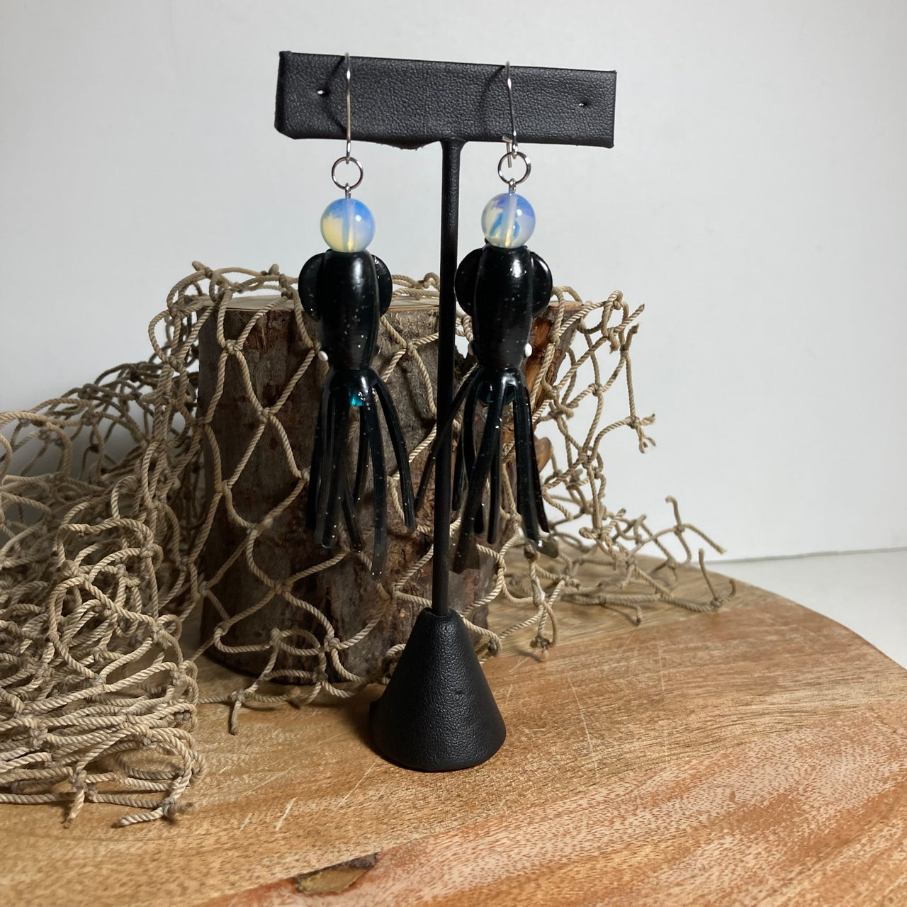 Squid Earrings - Black