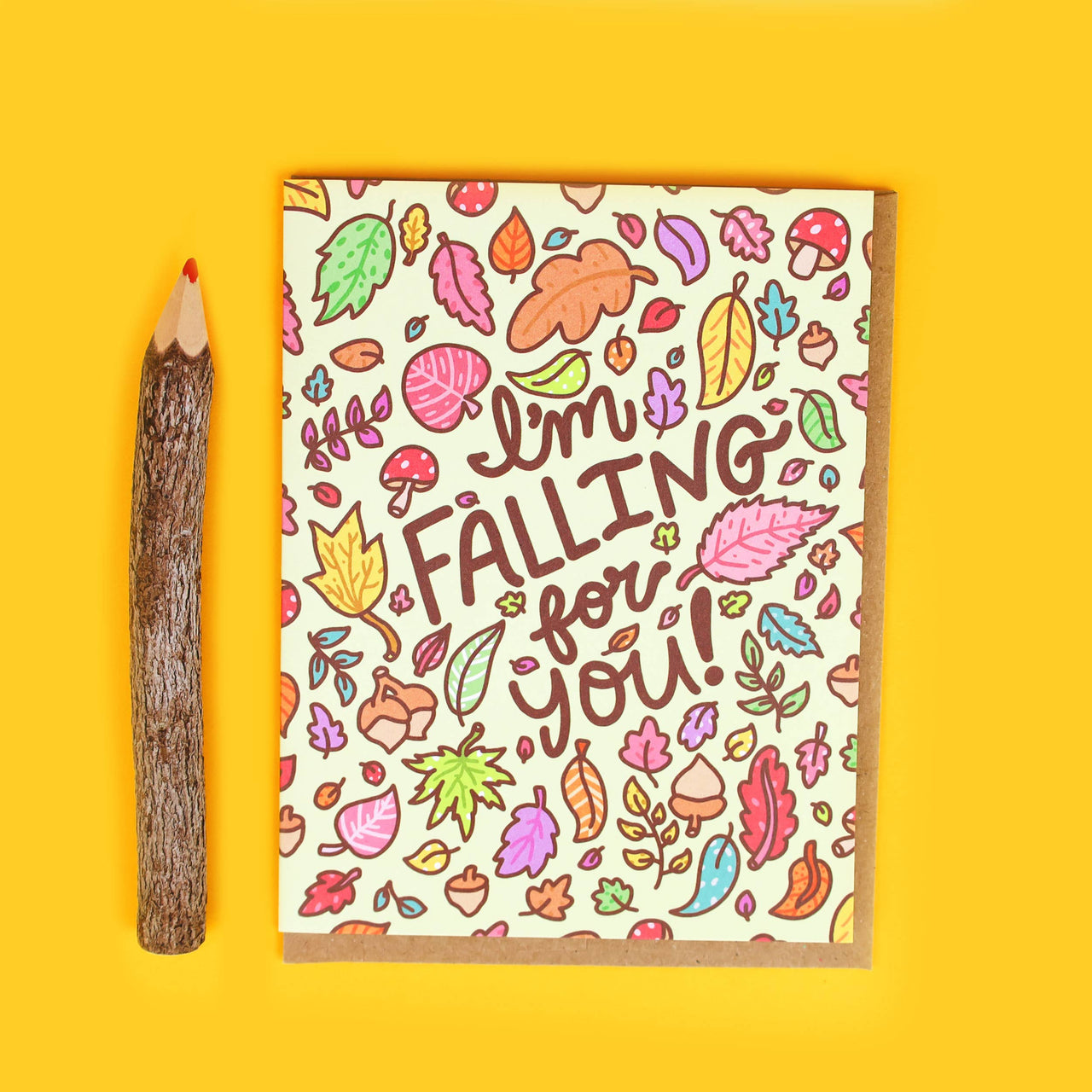 Falling for You Autumn Squirrel Cute Love Card