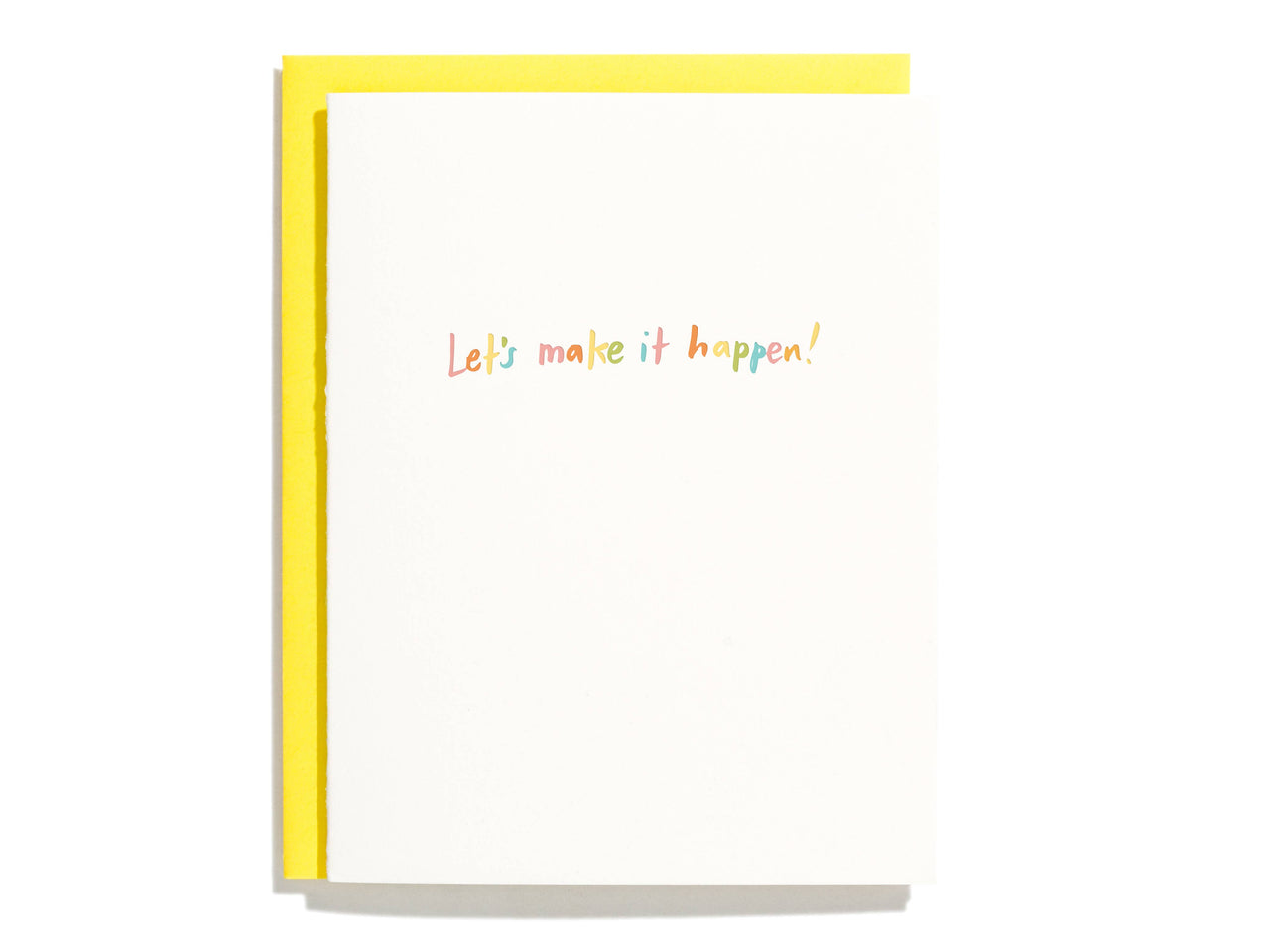 Let's Make It Happen! - Letterpress Greeting Card