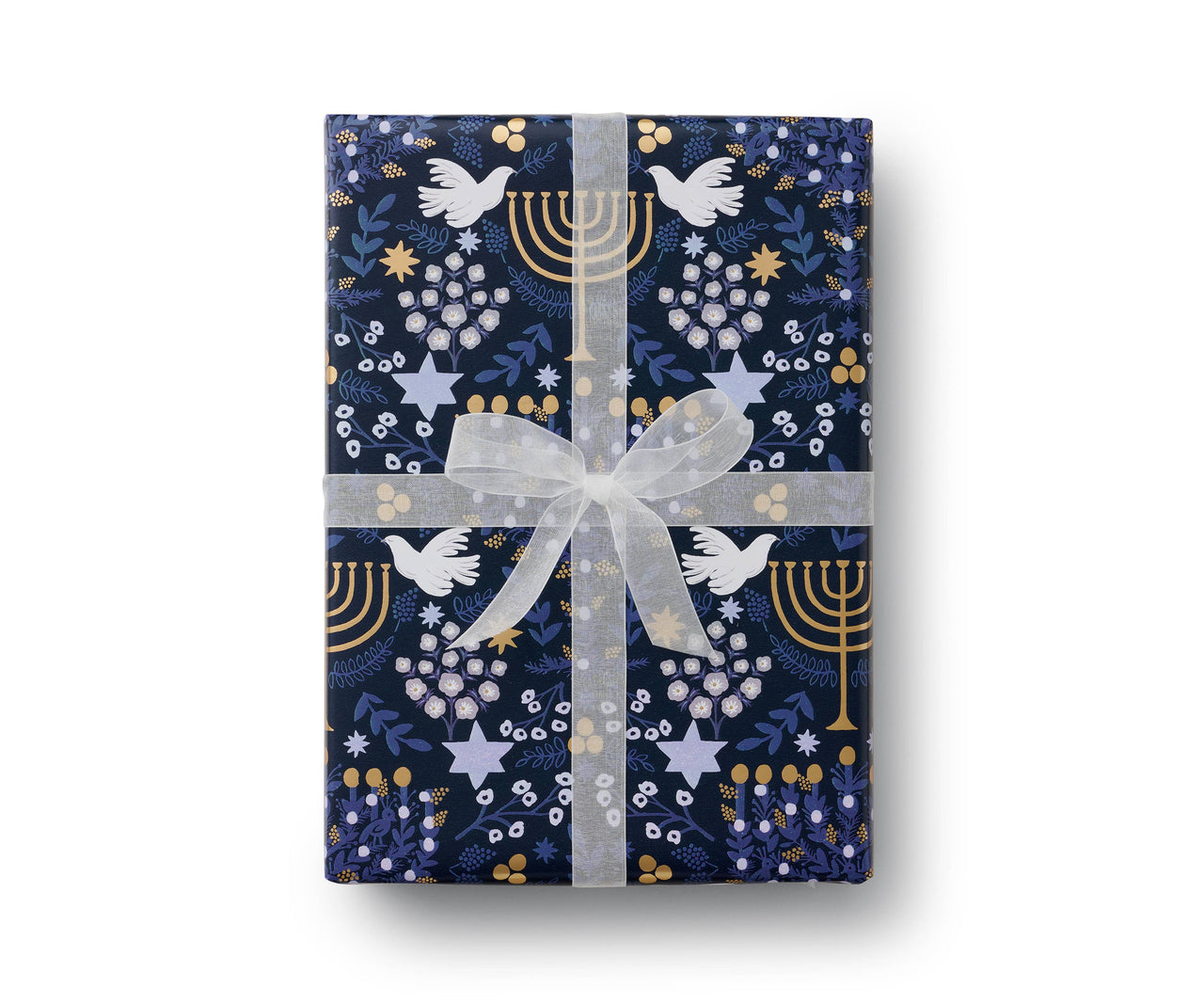 Laurel Menorah Continuous Wrapping Roll