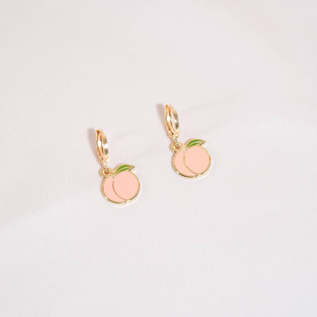 Peach Booty Huggie Hoop Earrings