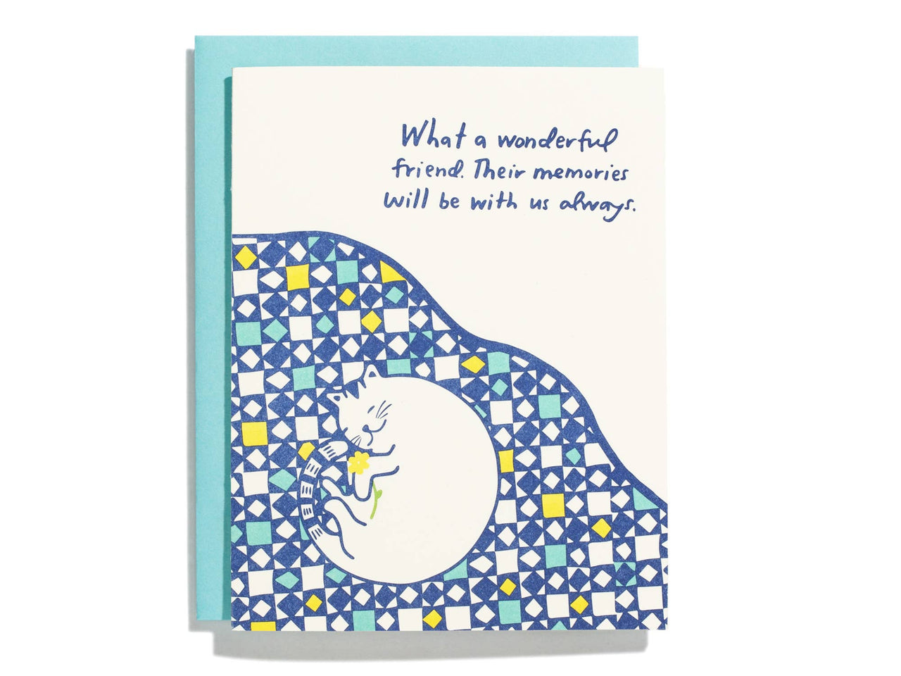 Cat Memory - Letterpress Greeting Card