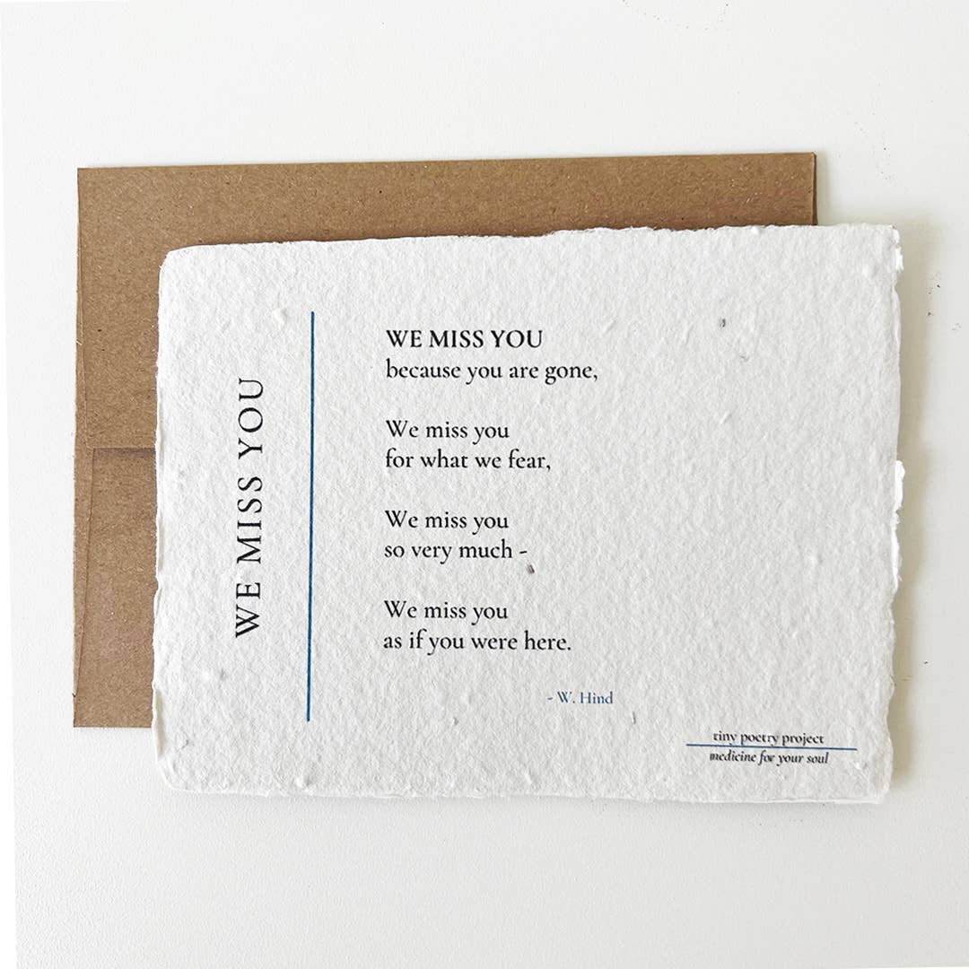 We Miss You: Plantable Wildflower Card (Sympathy)