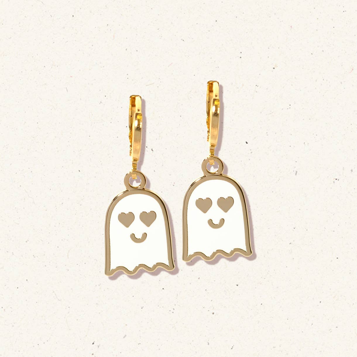 Love Ghost Huggie Hoop Earrings