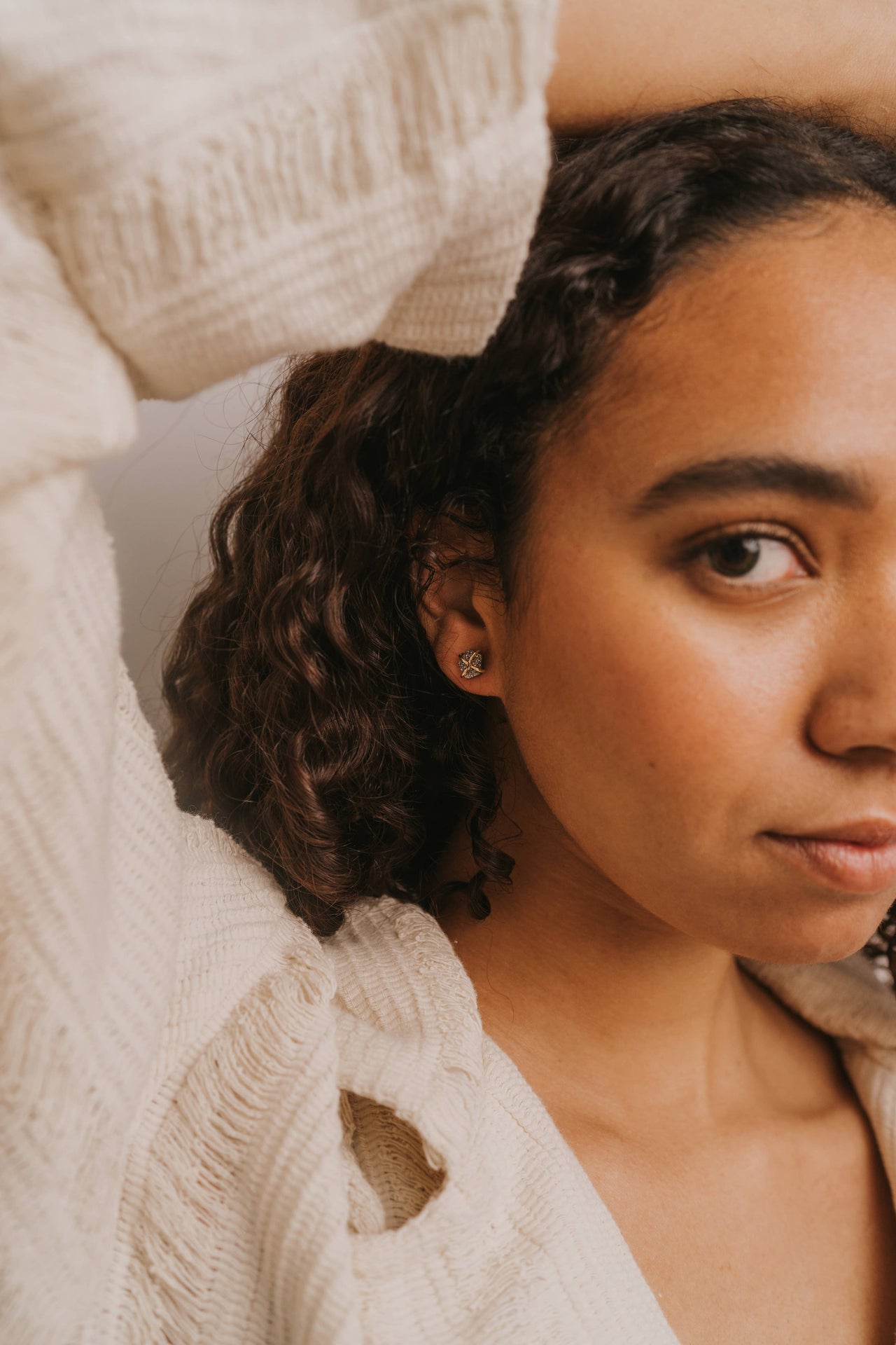 Druzy Prong - Silver - Earrings