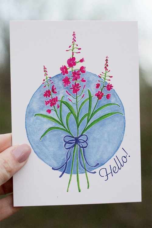 Hello Fireweed Card